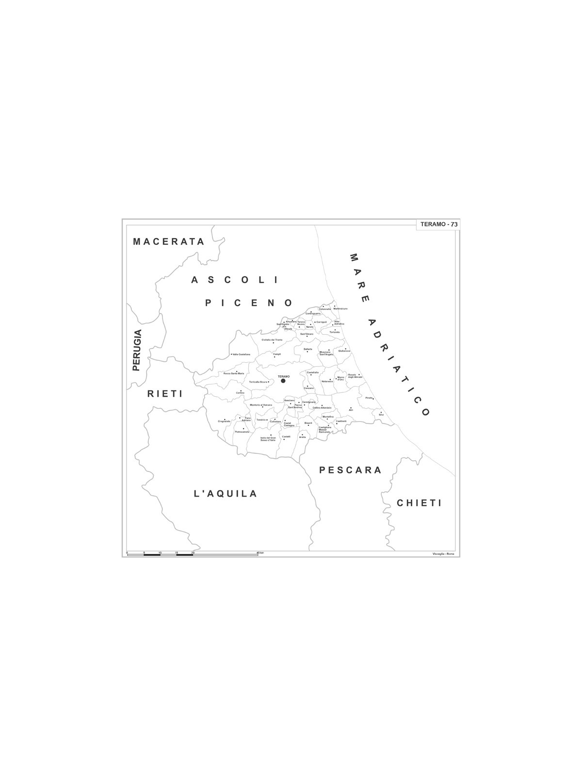 Carta della provincia di Teramo