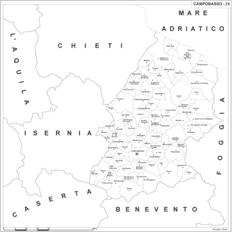Carta della provincia di Campobasso