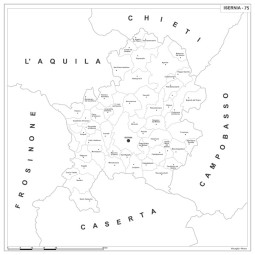 Map of Abruzzo with postal codes