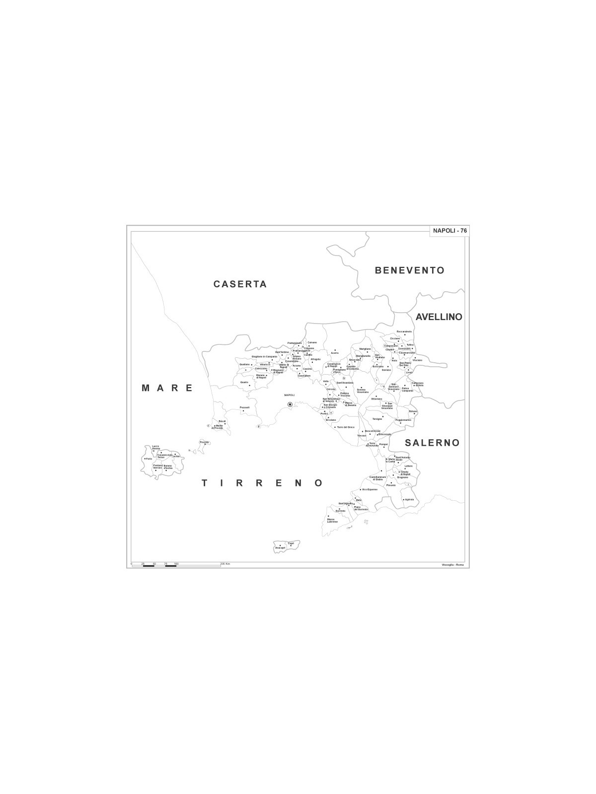 Map of Abruzzo with postal codes