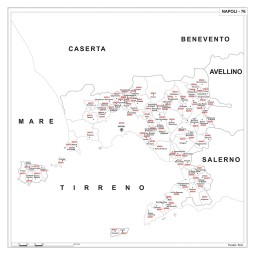 Carta della provincia di Napoli con CAP