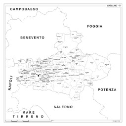 Carta della provincia di Avellino