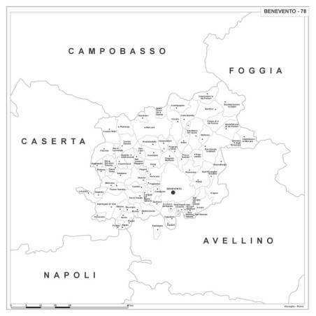 Carta della provincia di Benevento