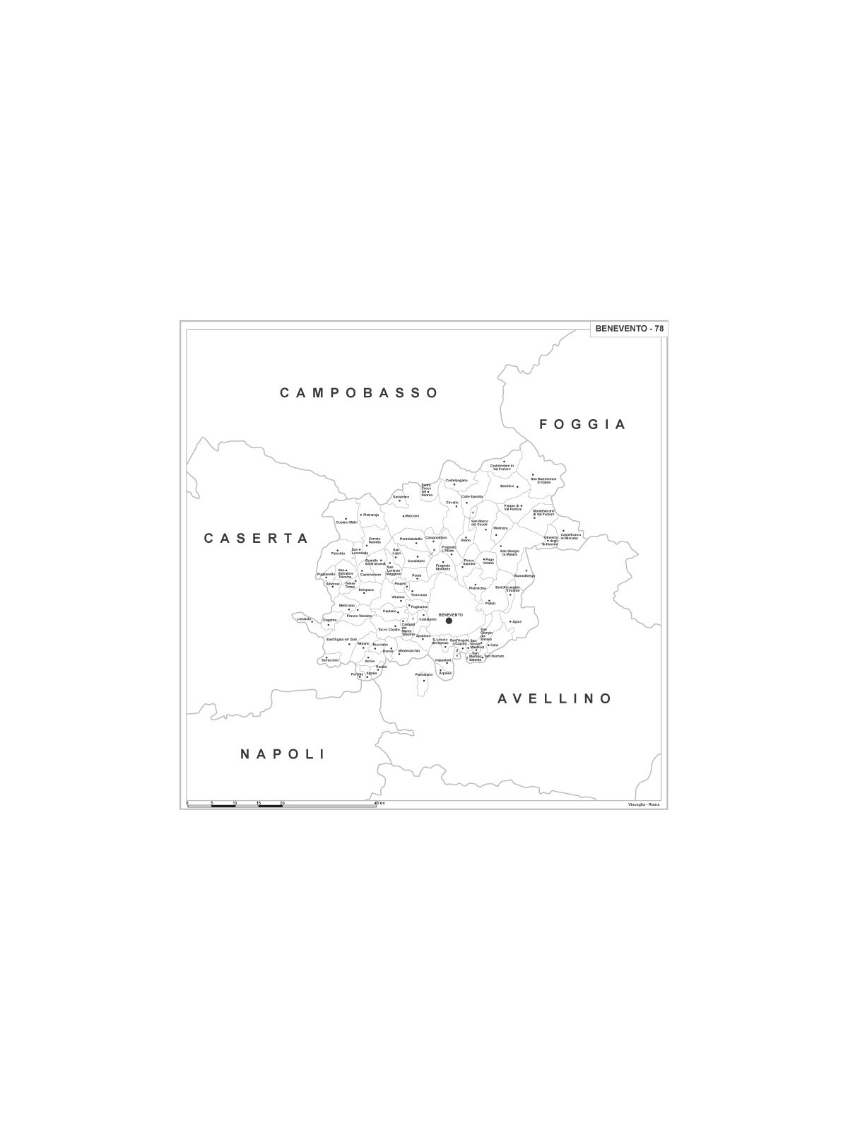 Carta della provincia di Benevento