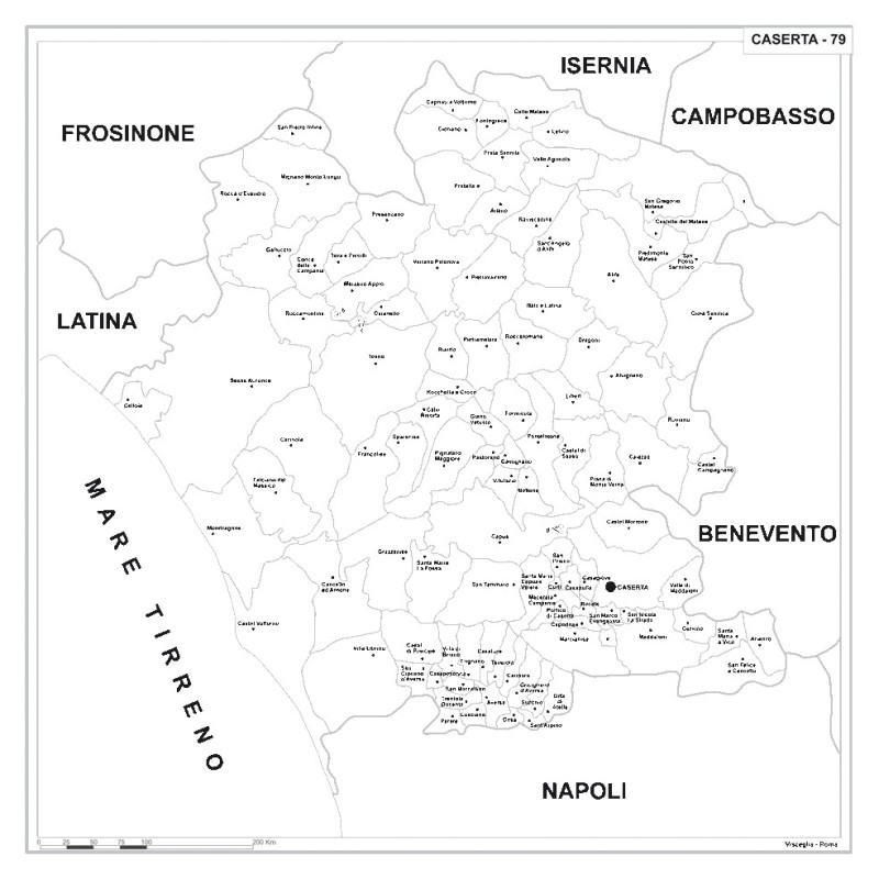 Carta della provincia di Caserta