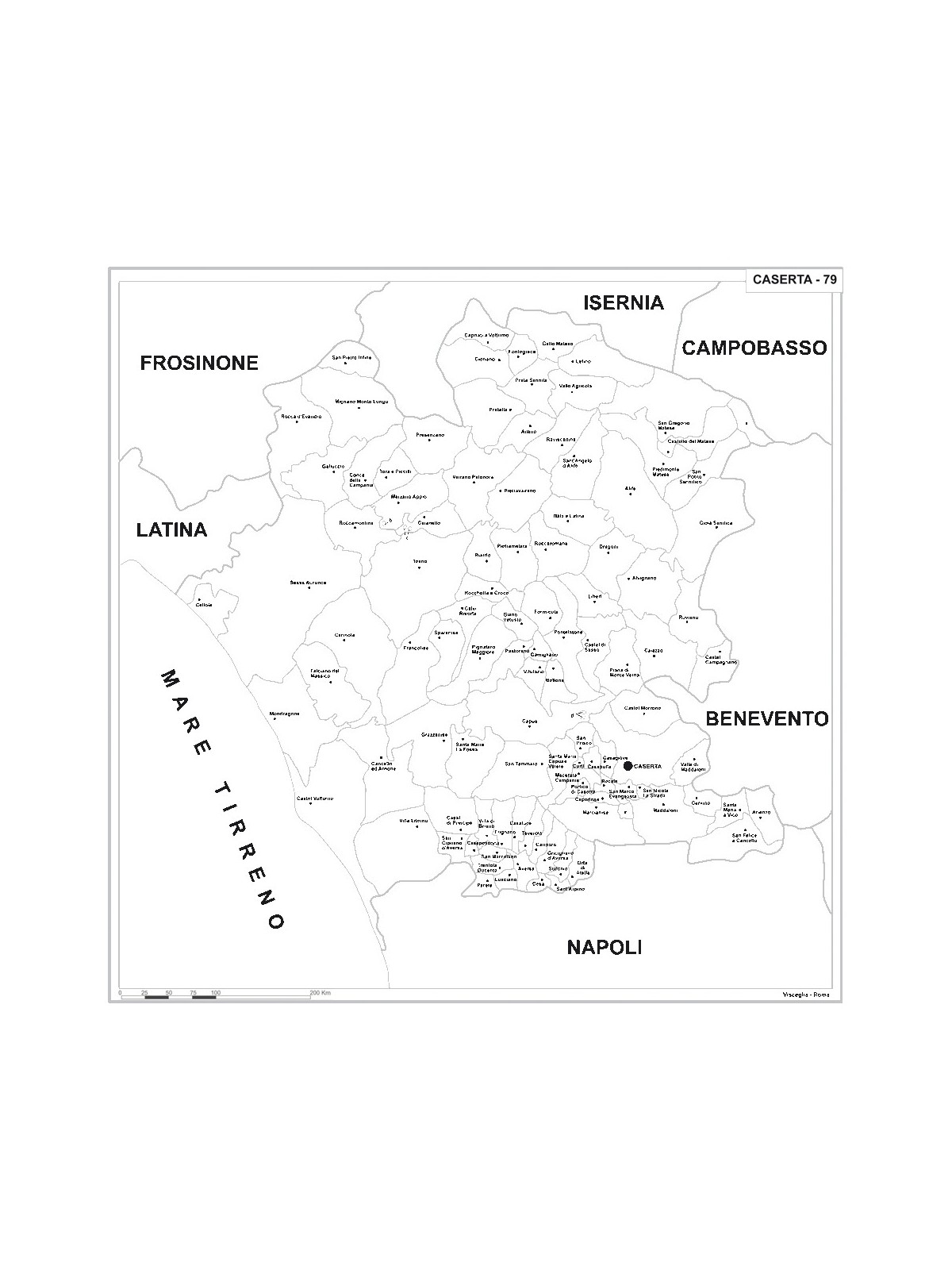 Carta della provincia di Caserta