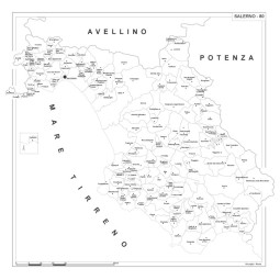 Map of Abruzzo with postal codes