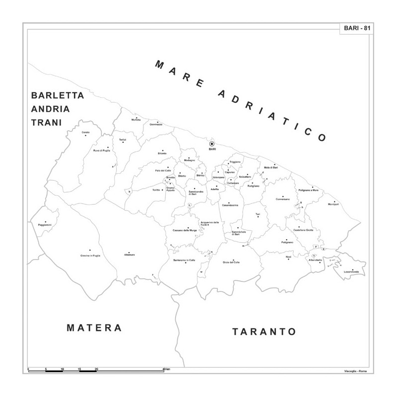 Carta della provincia di Bari