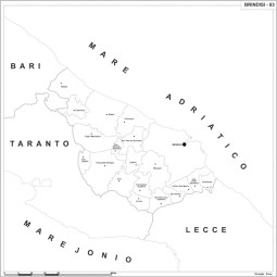 Map of Abruzzo with postal codes