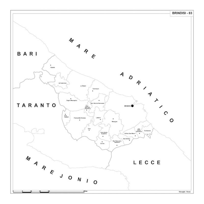 Carta della provincia di Brindisi