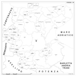 Carta della provincia di Foggia