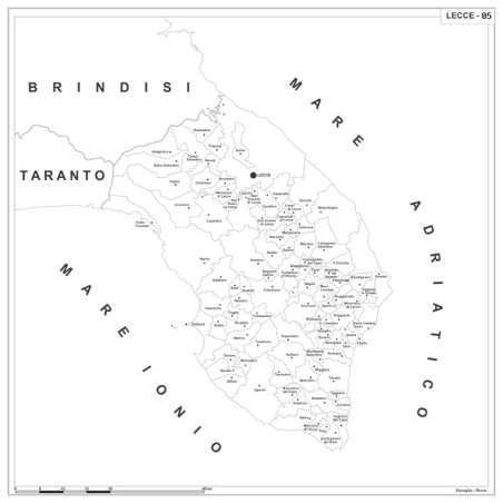 Carta della provincia di Lecce