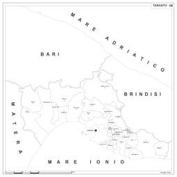 Carta della provincia di Taranto