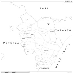 Carta della provincia di Matera