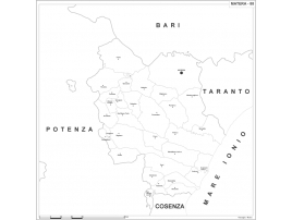 Map of Abruzzo with postal codes
