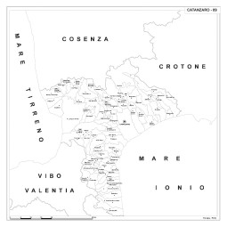 Map of Abruzzo with postal codes