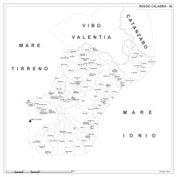 Carta della provincia di Reggio Calabria