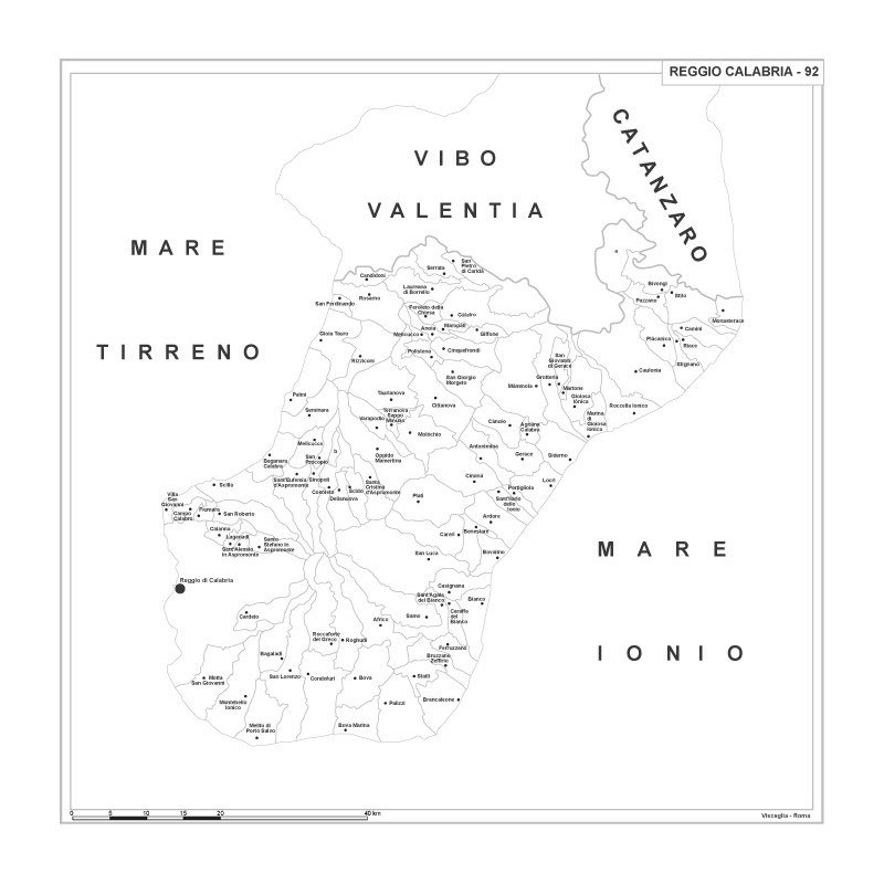 Map of Abruzzo with postal codes