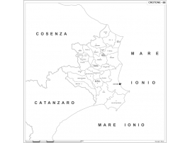 Carta della provincia di Crotone