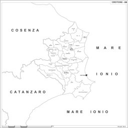 Carta della provincia di Crotone