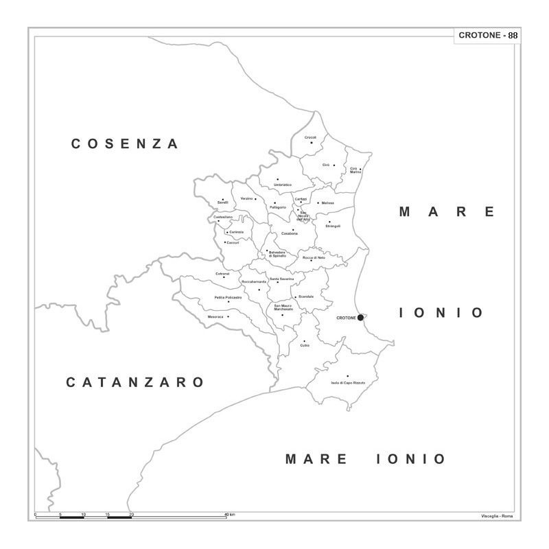 Map of Abruzzo with postal codes
