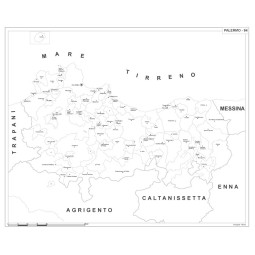 Carta della provincia di Palermo