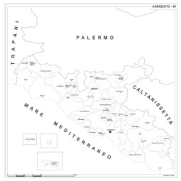 Carta della provincia di Agrigento