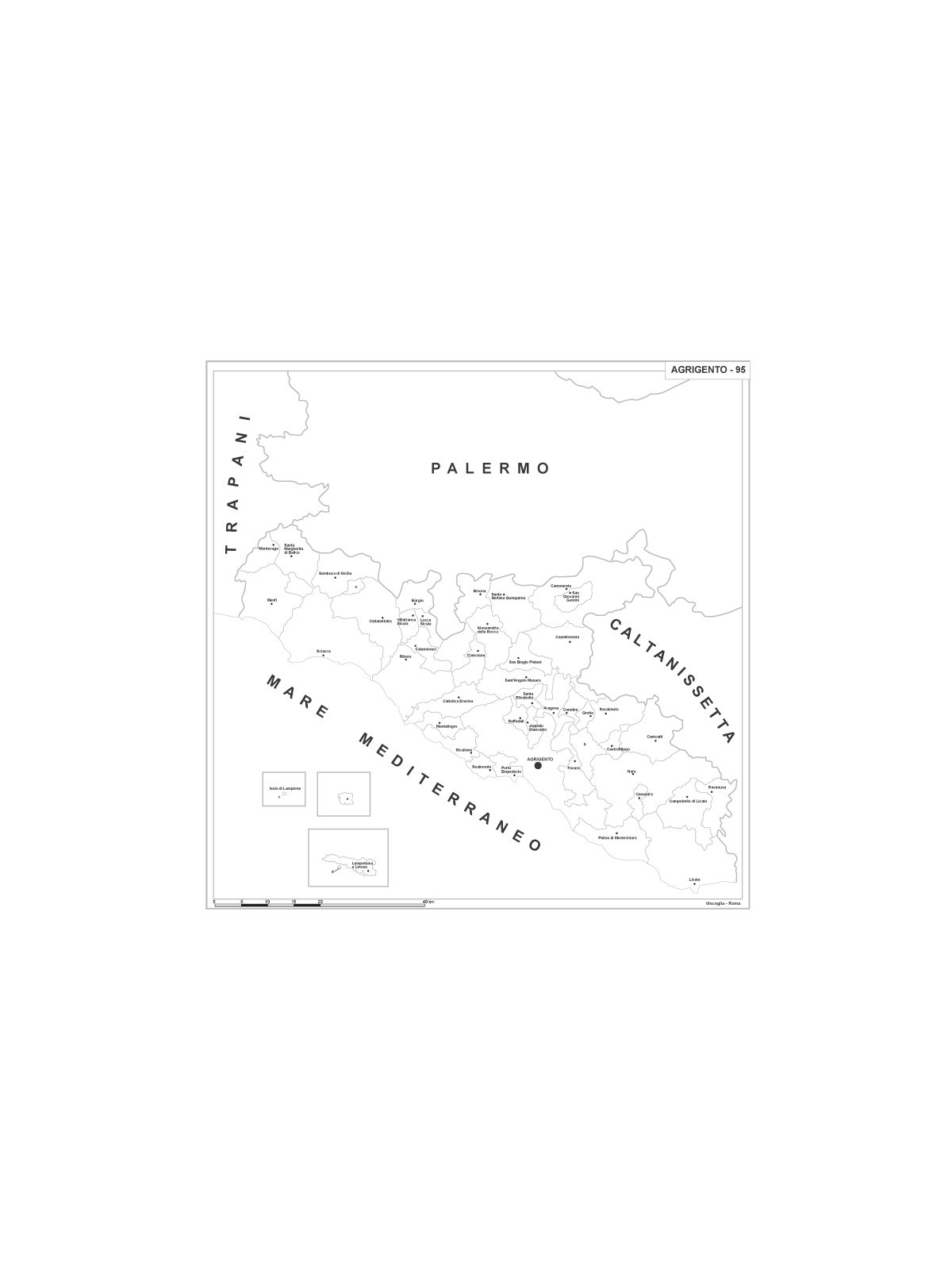 Map of Abruzzo with postal codes