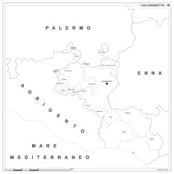 Carta della provincia di Caltanissetta