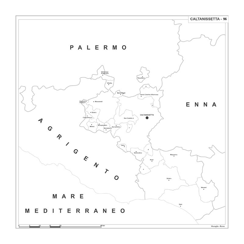 Map of Abruzzo with postal codes