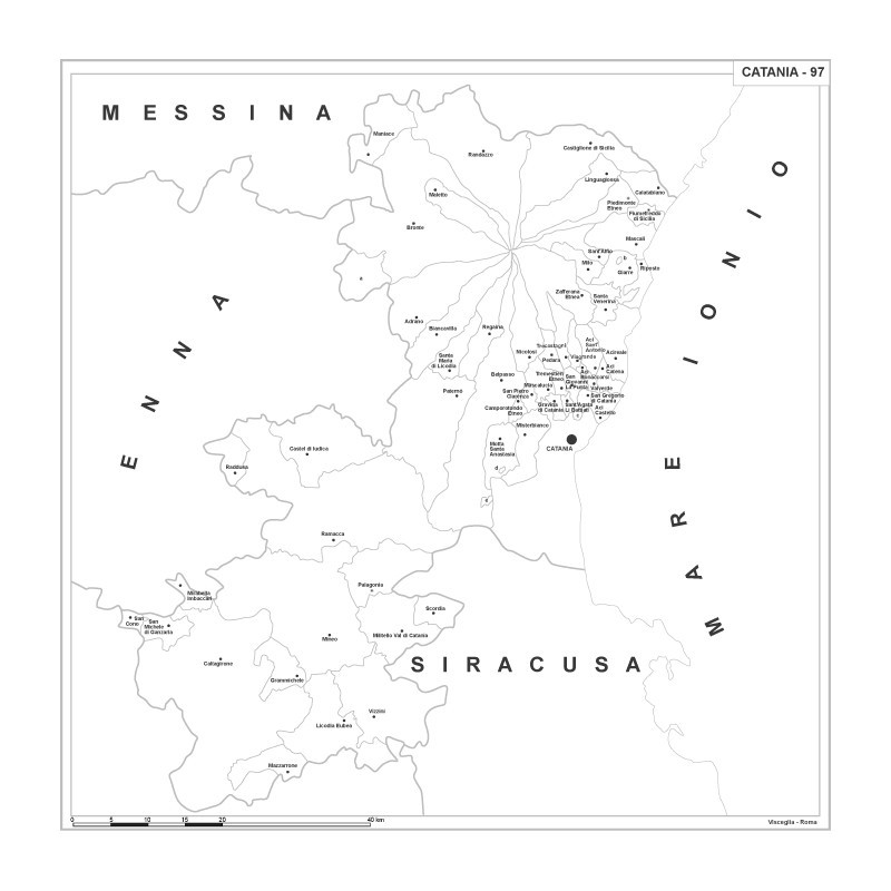 Map of Abruzzo with postal codes