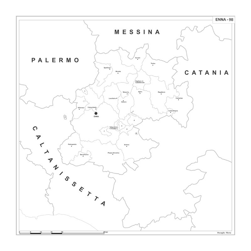 Map of Abruzzo with postal codes