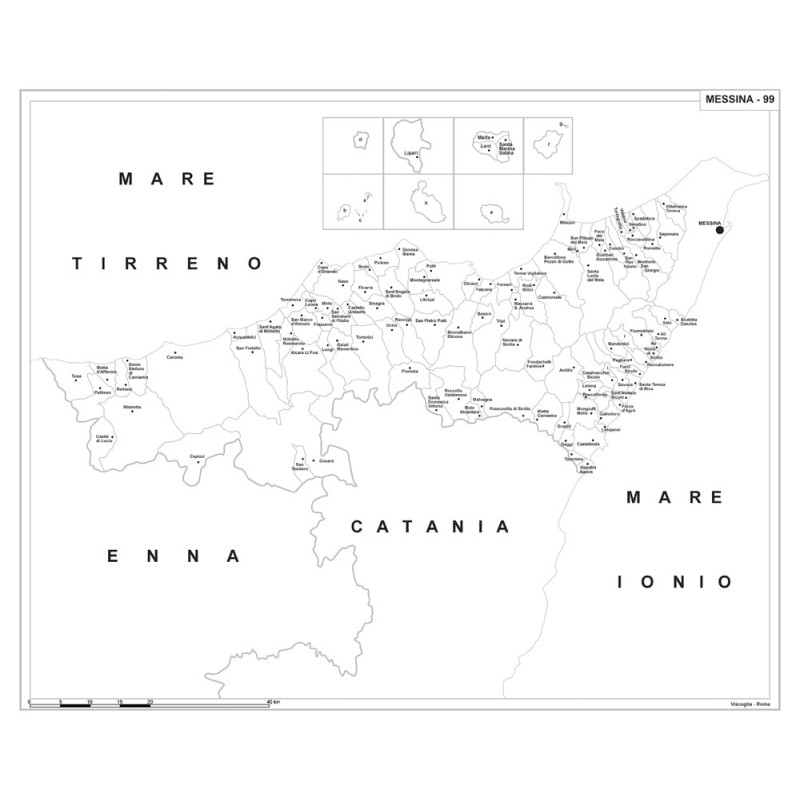 Map of Abruzzo with postal codes