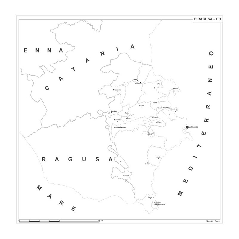 Map of Abruzzo with postal codes