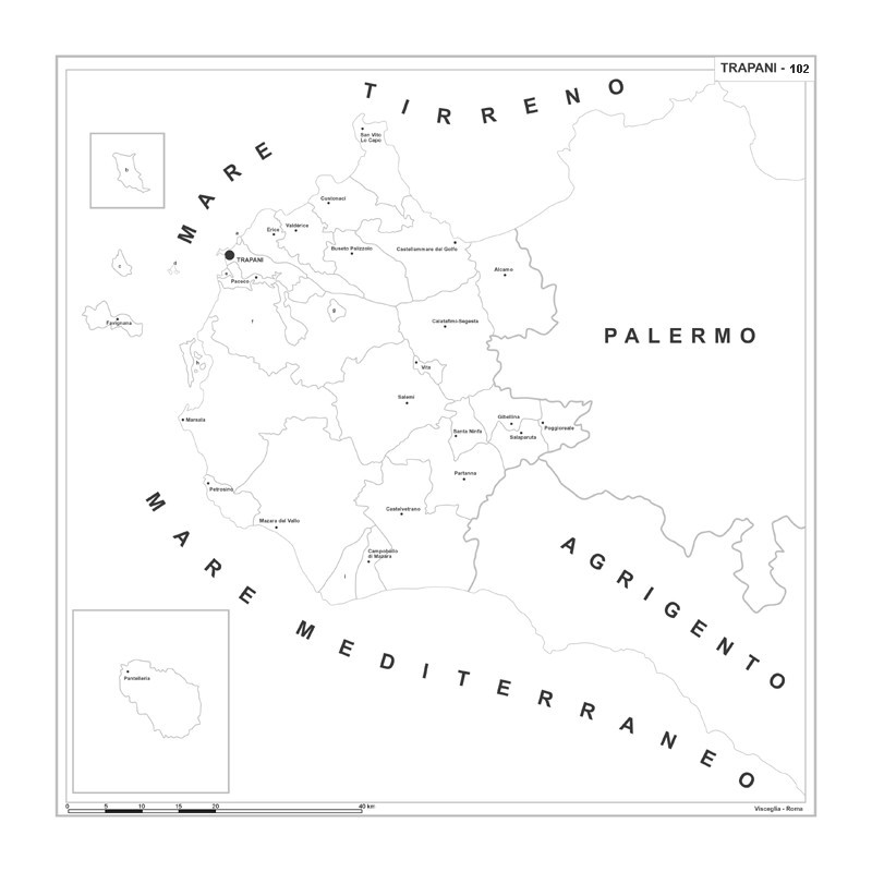 Map of Abruzzo with postal codes
