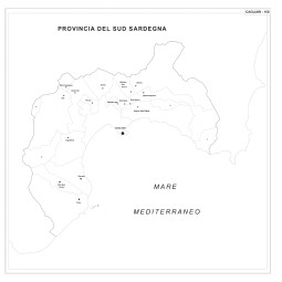 Carta della provincia di Cagliari 