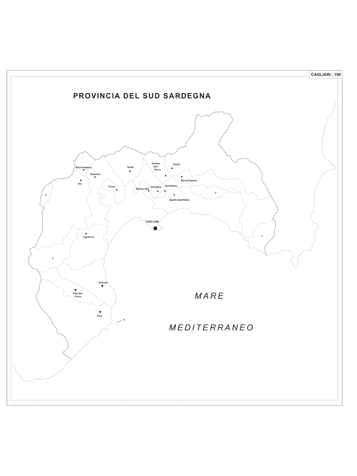 Map of Abruzzo with postal codes