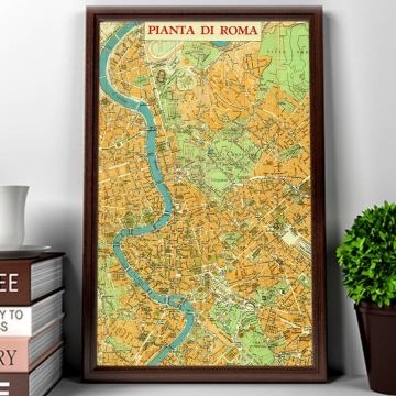 Carta geografica Roma 1950
