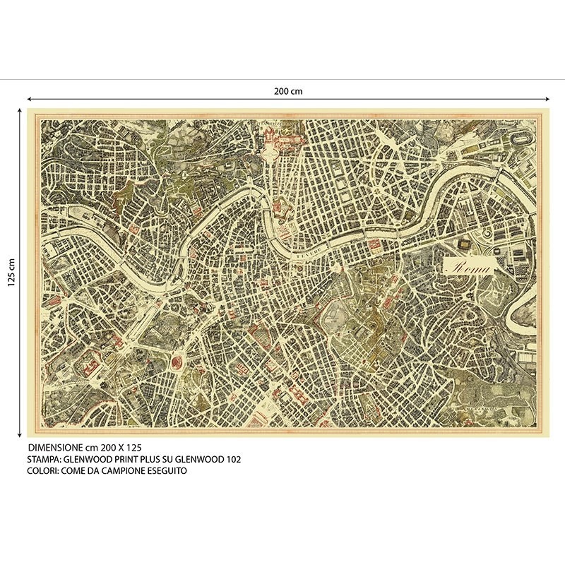 Tappeto con carte geografiche