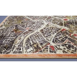 Tappeto con carte geografiche