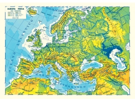Europa fisica - carta geografica