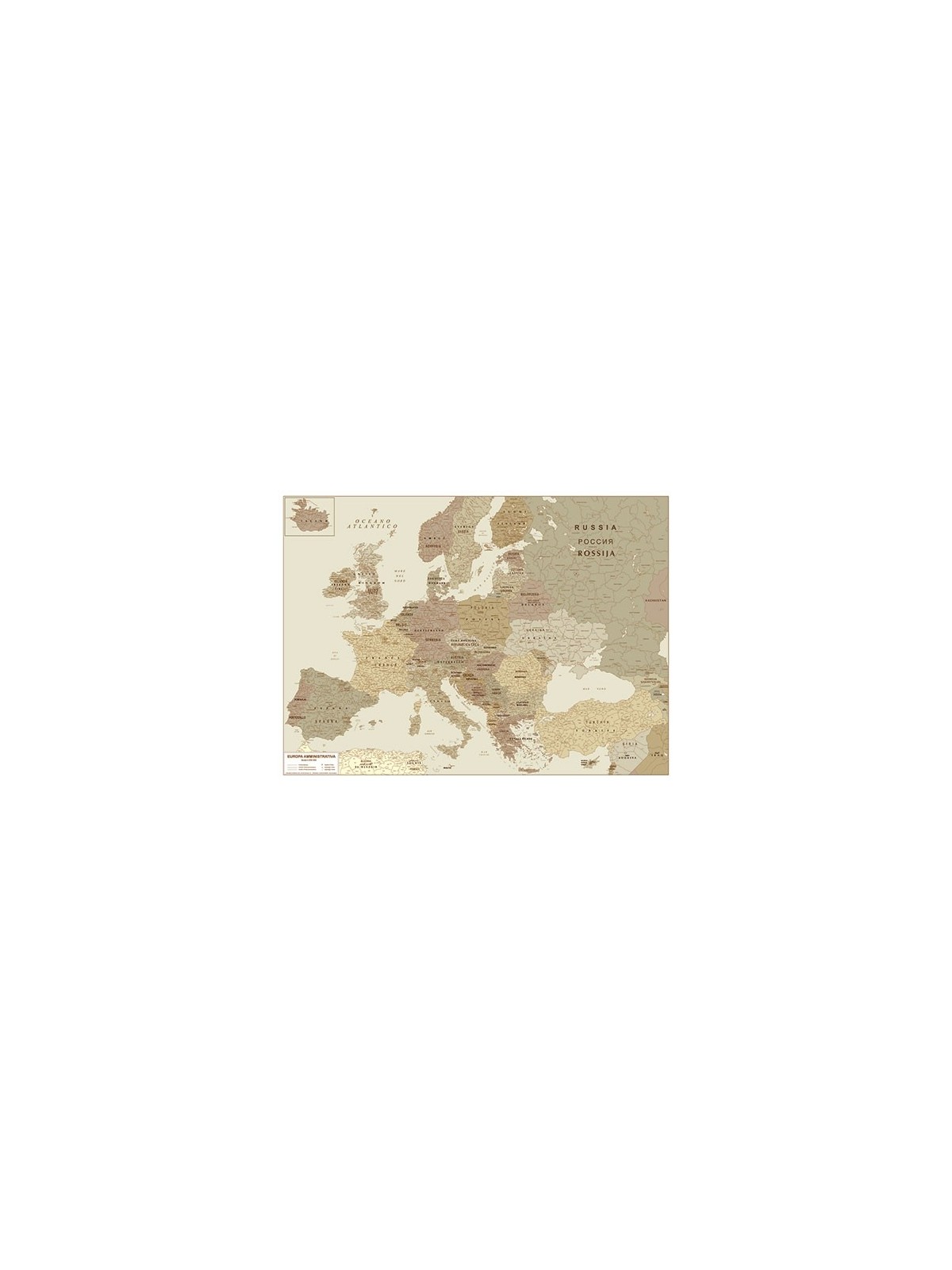 Europa politica antichizzata cm. 140 x 100