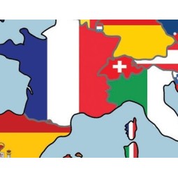 Political color map of the world cm 140 x 90