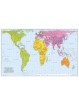 Carta geografica del mondo politica con la proiezione di Peters