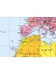 Carta geografica del mondo politica con la proiezione di Peters