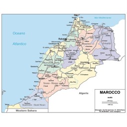 Marocco cm 100 x 80 Cartografica Visceglia
