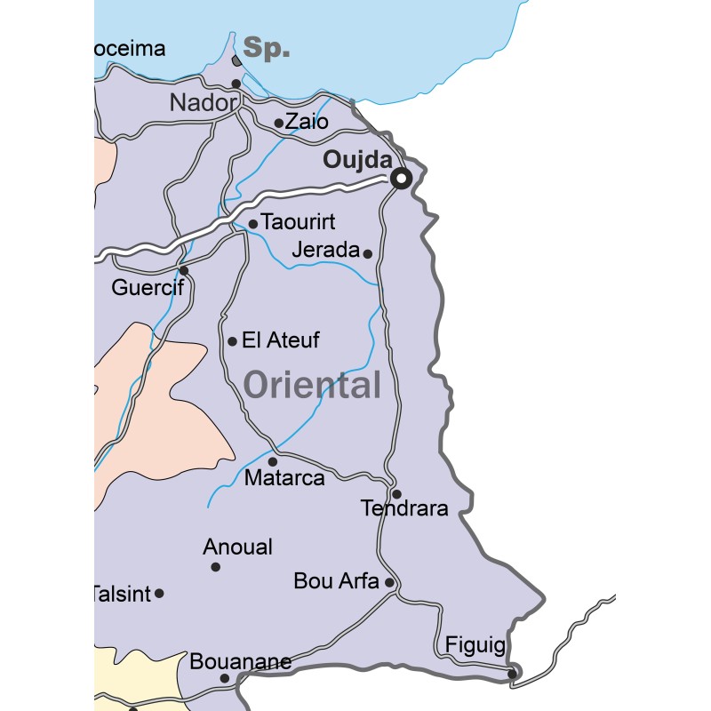 Marocco cm 100 x 80 Cartografica Visceglia