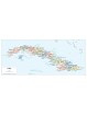 Cuba politica a colori - carta geografica