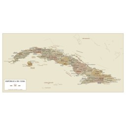 Cuba politica antichizzata - carta geografica