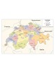Svizzera - Carta geografica politica a colori
